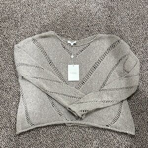 Bohme open knit taupe sweater
